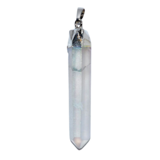 Aura Quartz Pendant w/ 16" silver chain