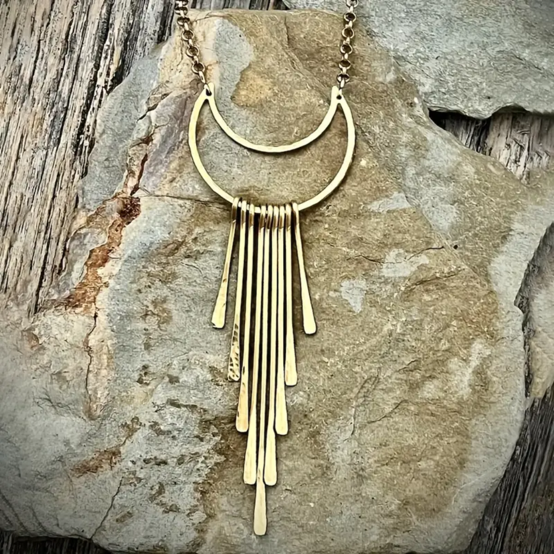 Bohemian Style Crescent Moon Necklace
