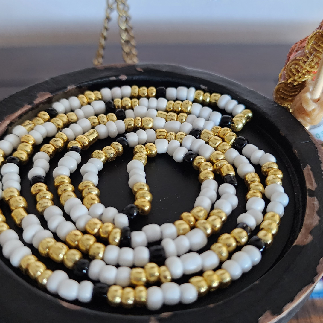 La Santa Muerte Collares Elekes - White / Gold