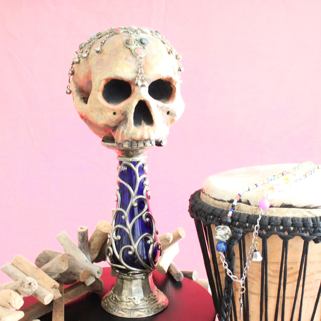 Gitana Paper Mache Skull by Ricardo Pustanio