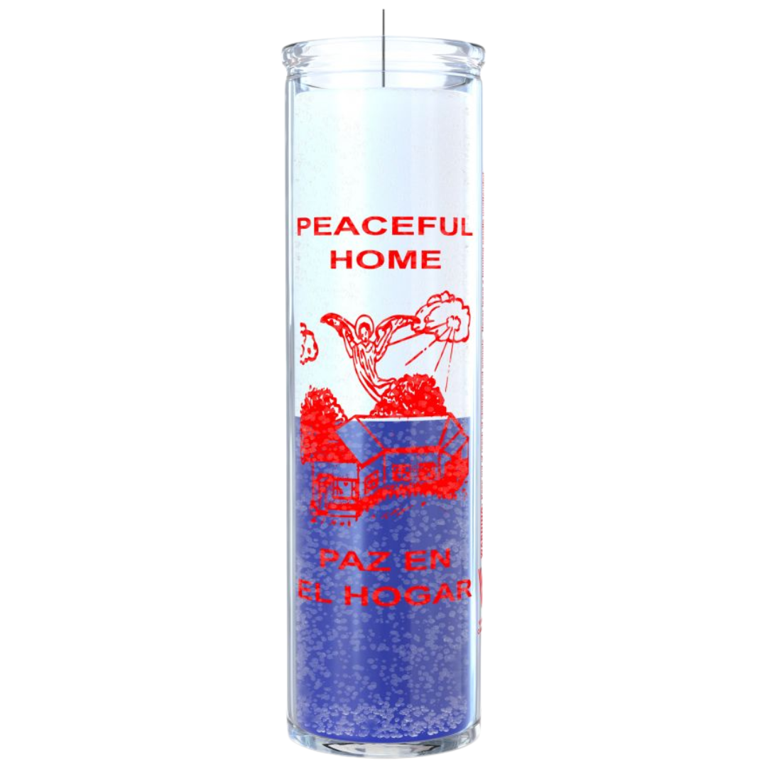 Peaceful Home 7 Day Ritual Candle - White/Blue