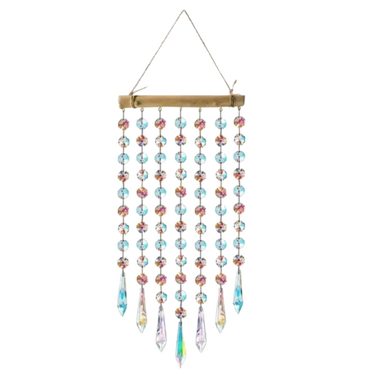 Prismatic Crystal Veil of Radiance Suncatcher Windchime
