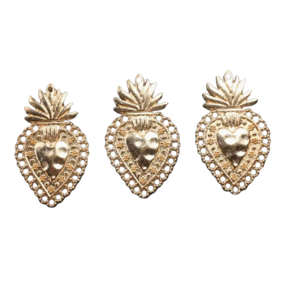 Sacred Heart Talisman Charm - Gold