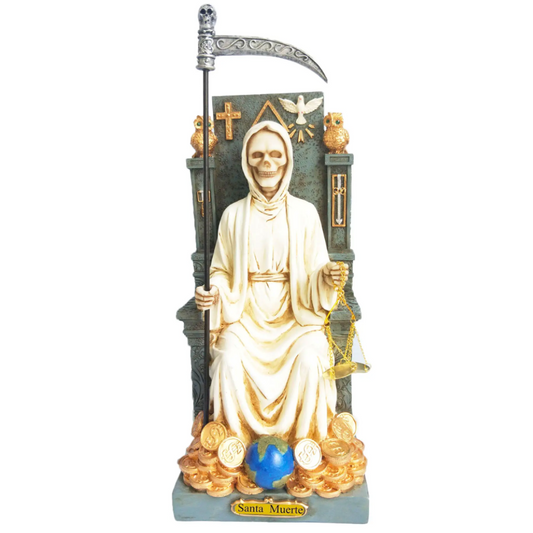 Santa Muerte Estatua (12") Holy Death Statue - White
