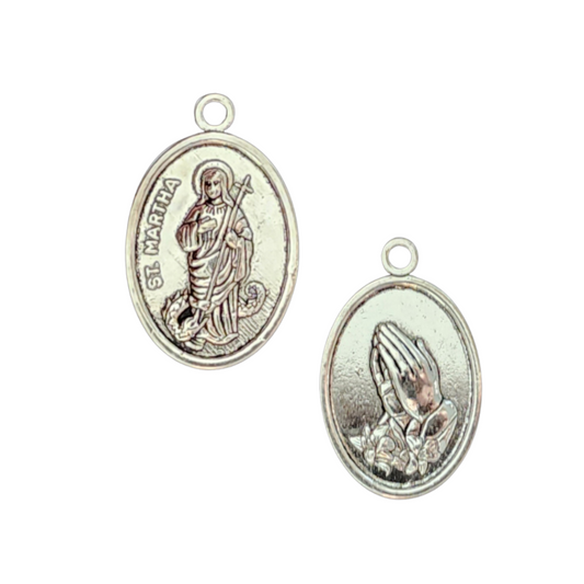 Saint Martha (Santa Marta) Praying Hands Medal