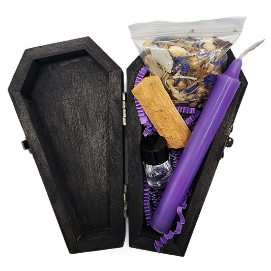 Ancestor Communication Kit – Coffin Box Set - Black Rose