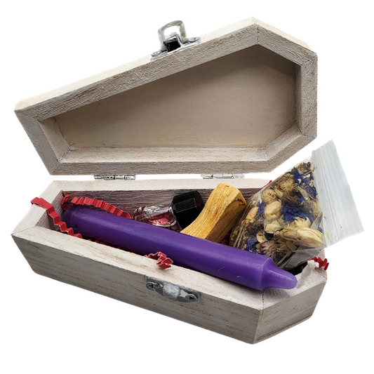 Ancestor Communication Kit – Coffin Box Set - White Cross