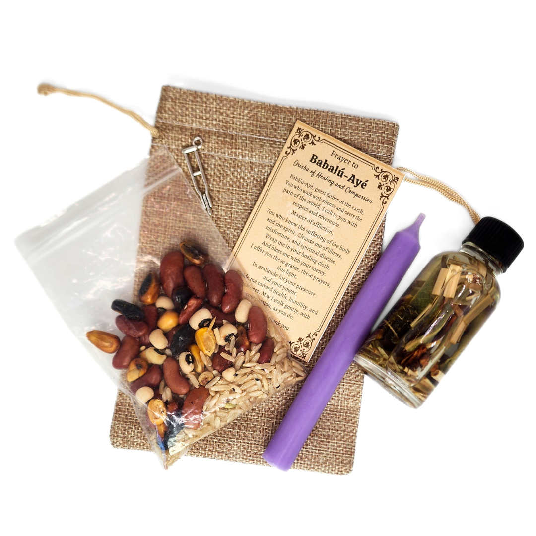 Babalu Aye Offering Kit, Travel Altar