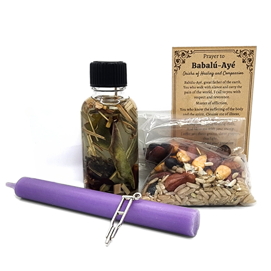 Babalu Aye Offering Kit, Travel Altar