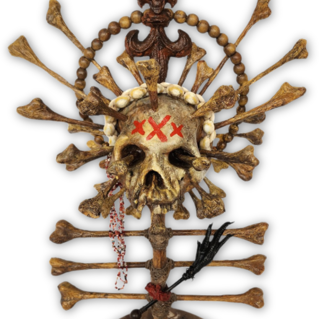 Marassas’ Third — Paper Mache Skull by Ricardo Pustanio