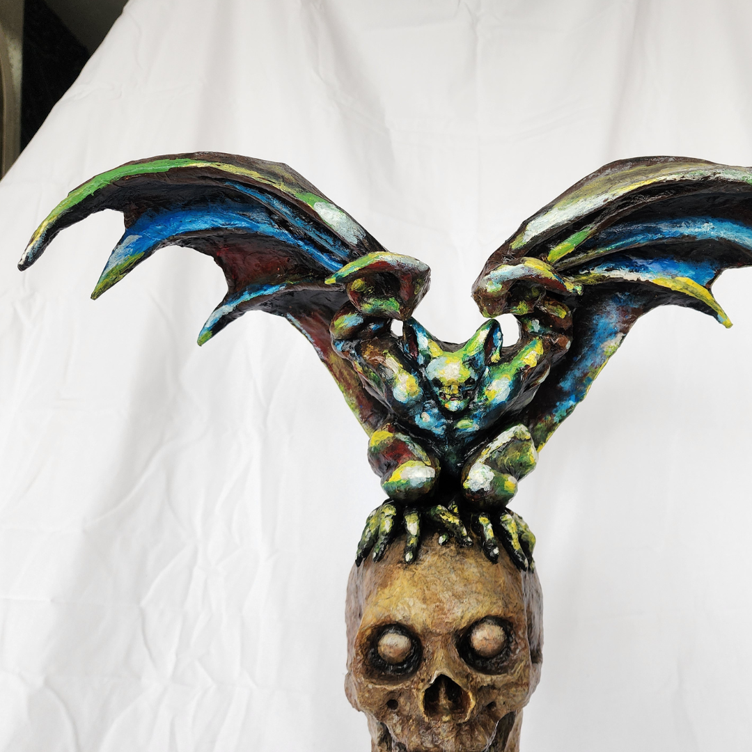 Nosferatu’s Crown – Skull Sculpture by Ricardo Pustanio