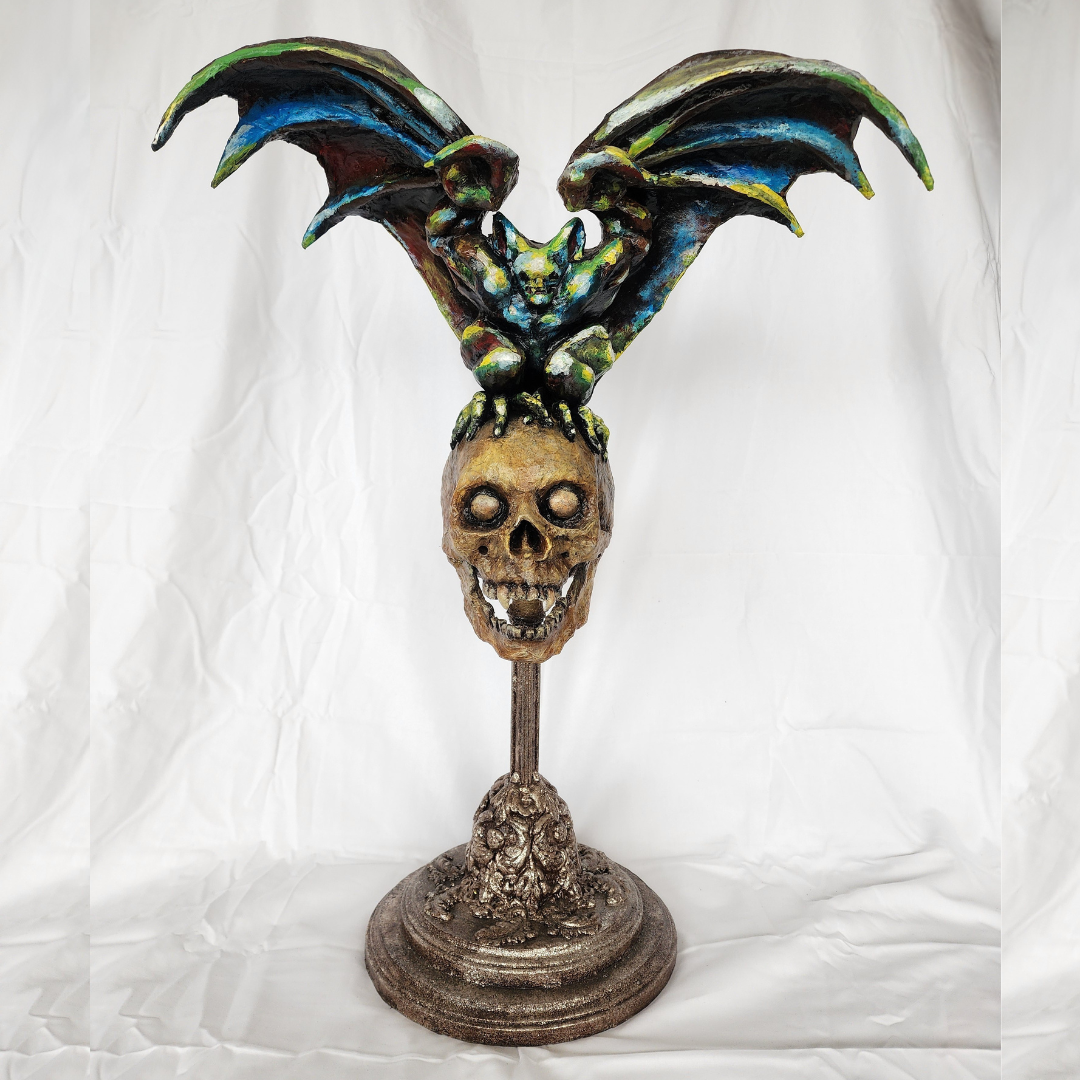 Nosferatu’s Crown – Skull Sculpture by Ricardo Pustanio