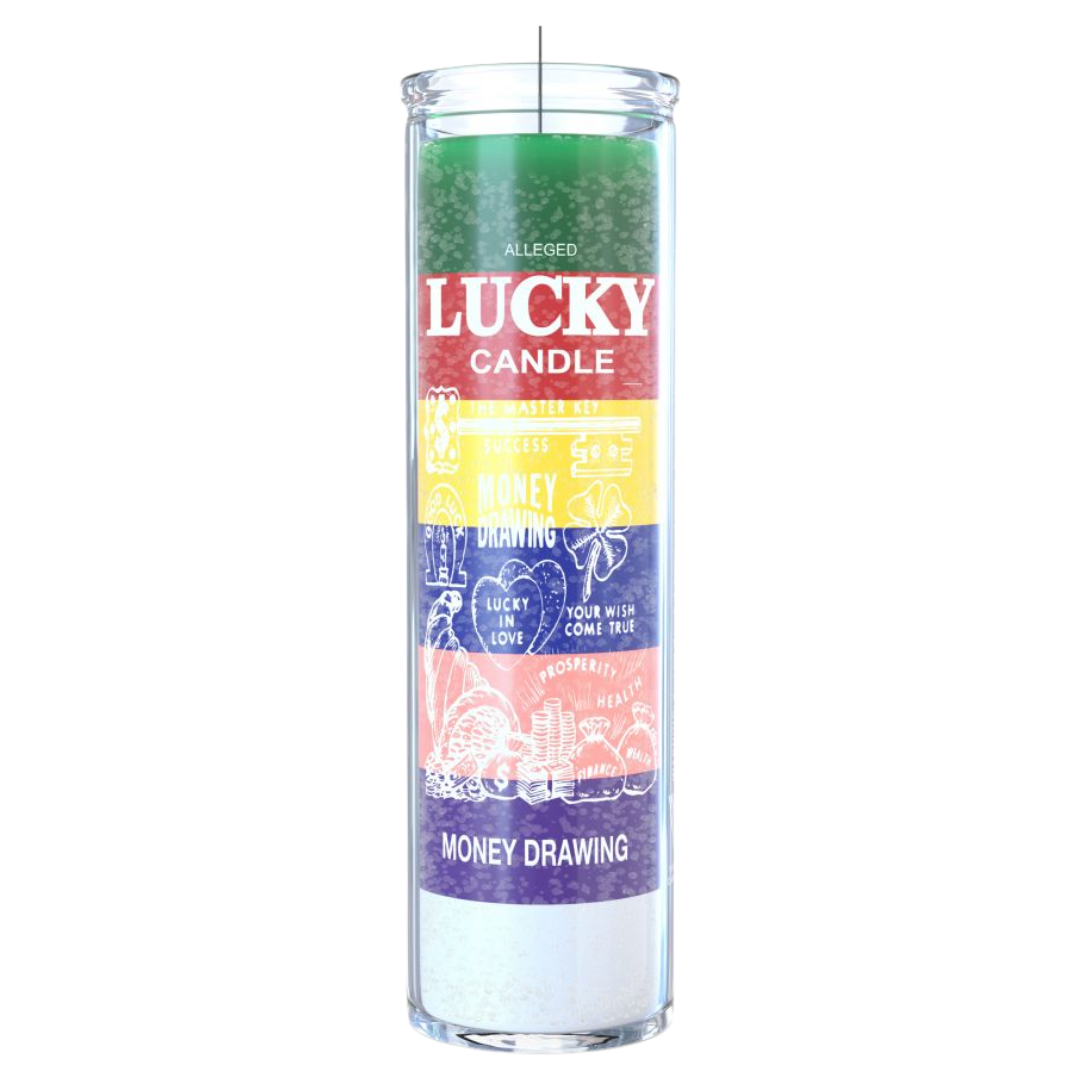 Money Drawing 7 Day Candle, 7 Color