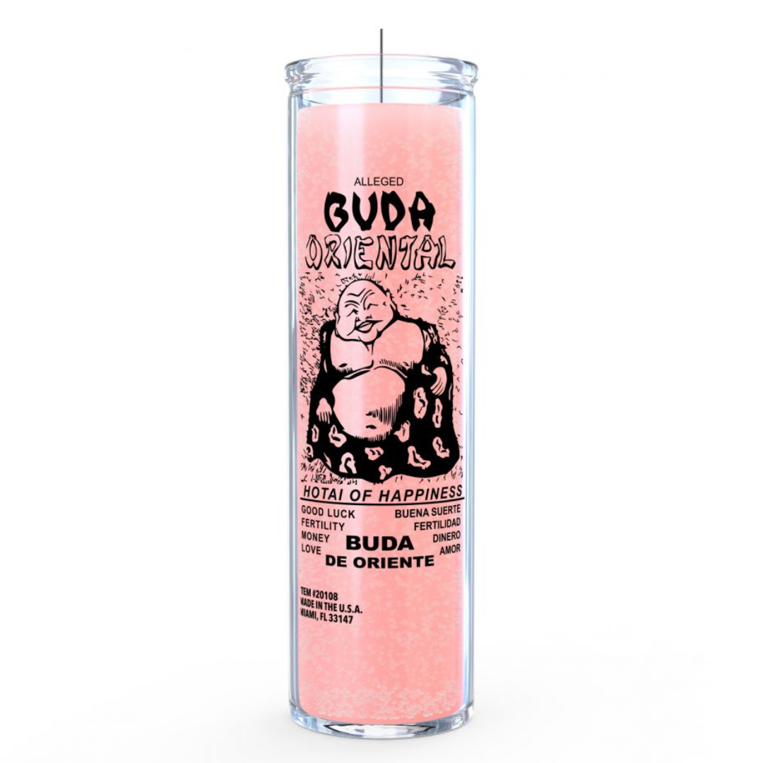 Buddha 7 Day Candle - Pink