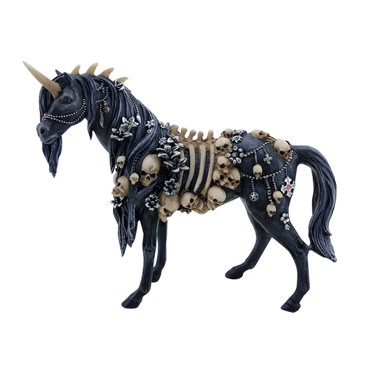 Black Death Unicorn Statue (9") La Santa Muerte