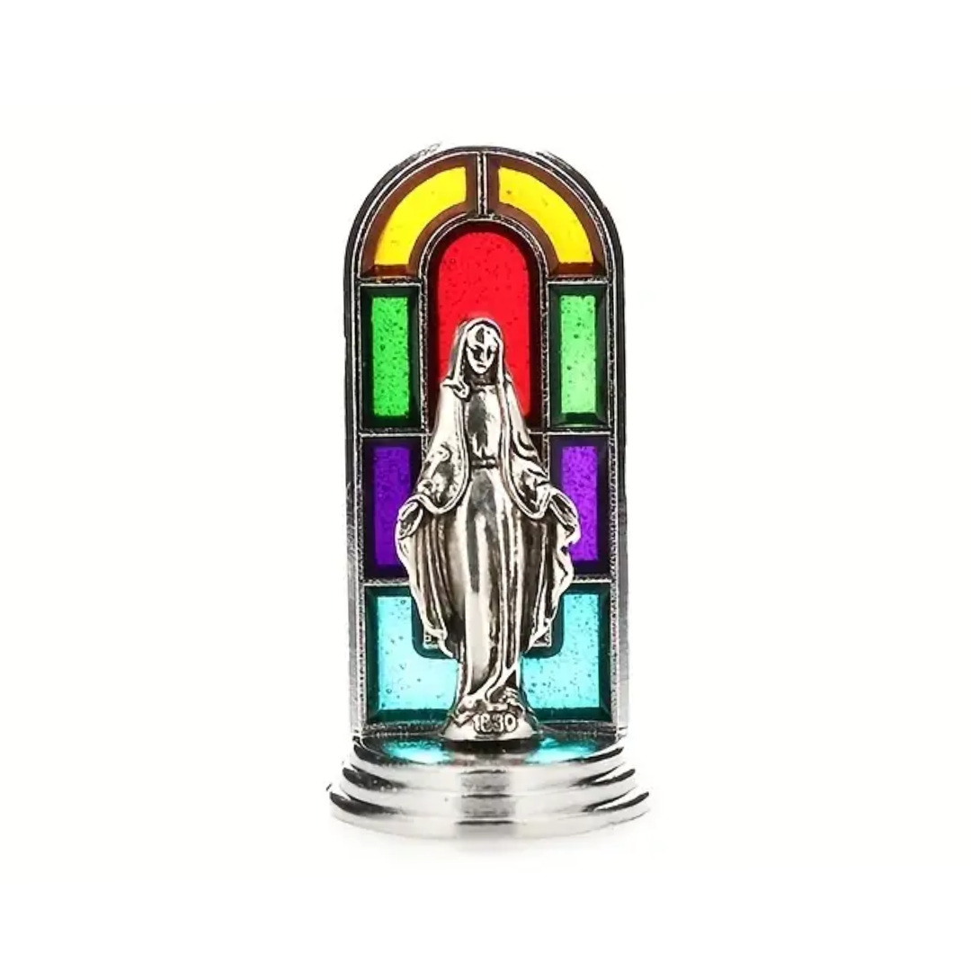 Virgin Mary Stained Glass Dashboard Saint