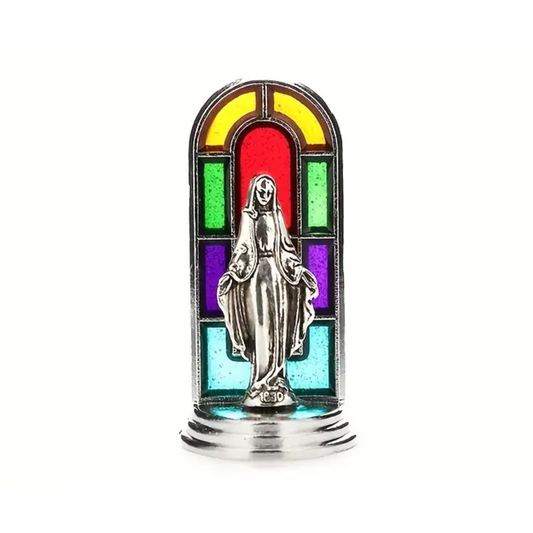 Virgin Mary Stained Glass Dashboard Saint