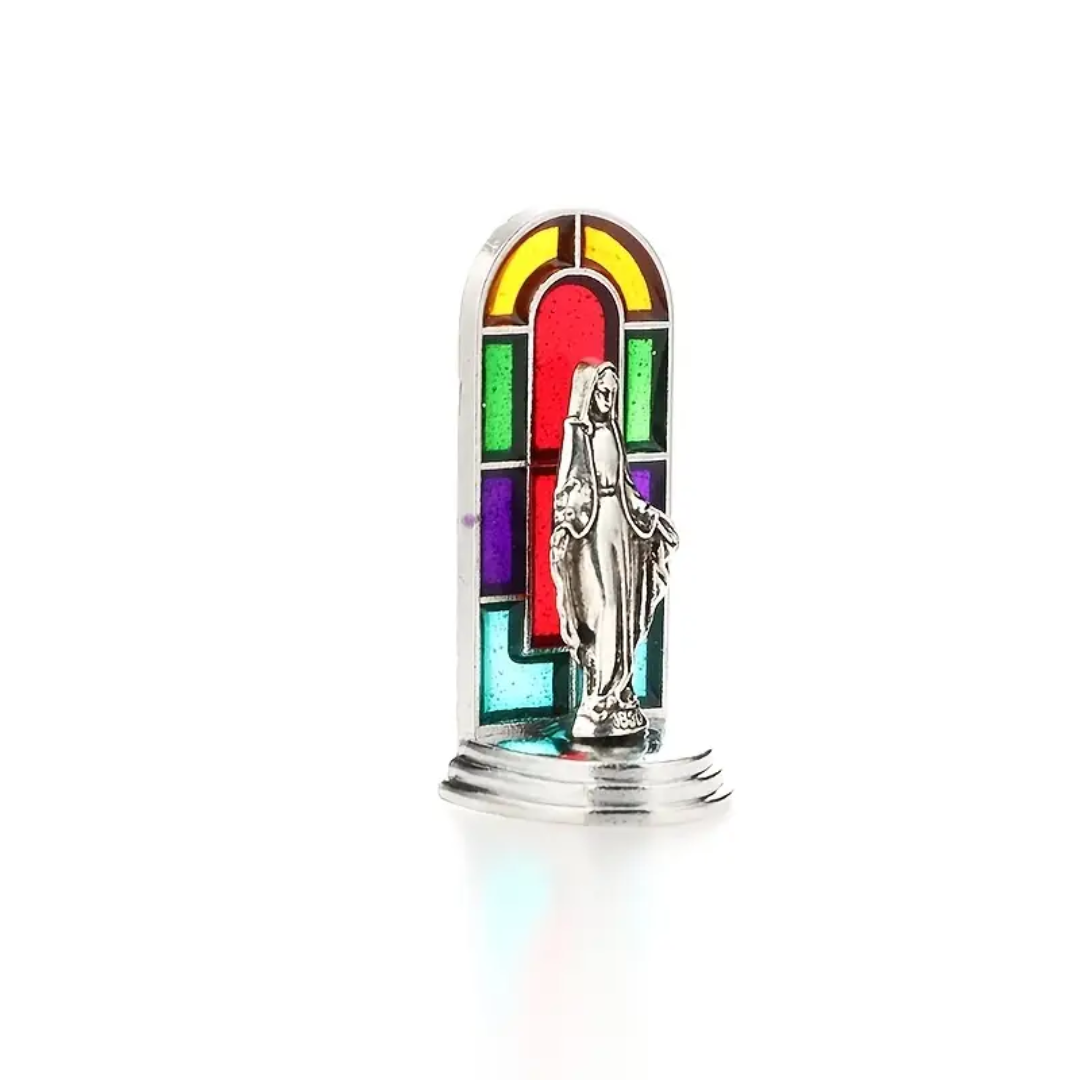 Virgin Mary Stained Glass Dashboard Saint