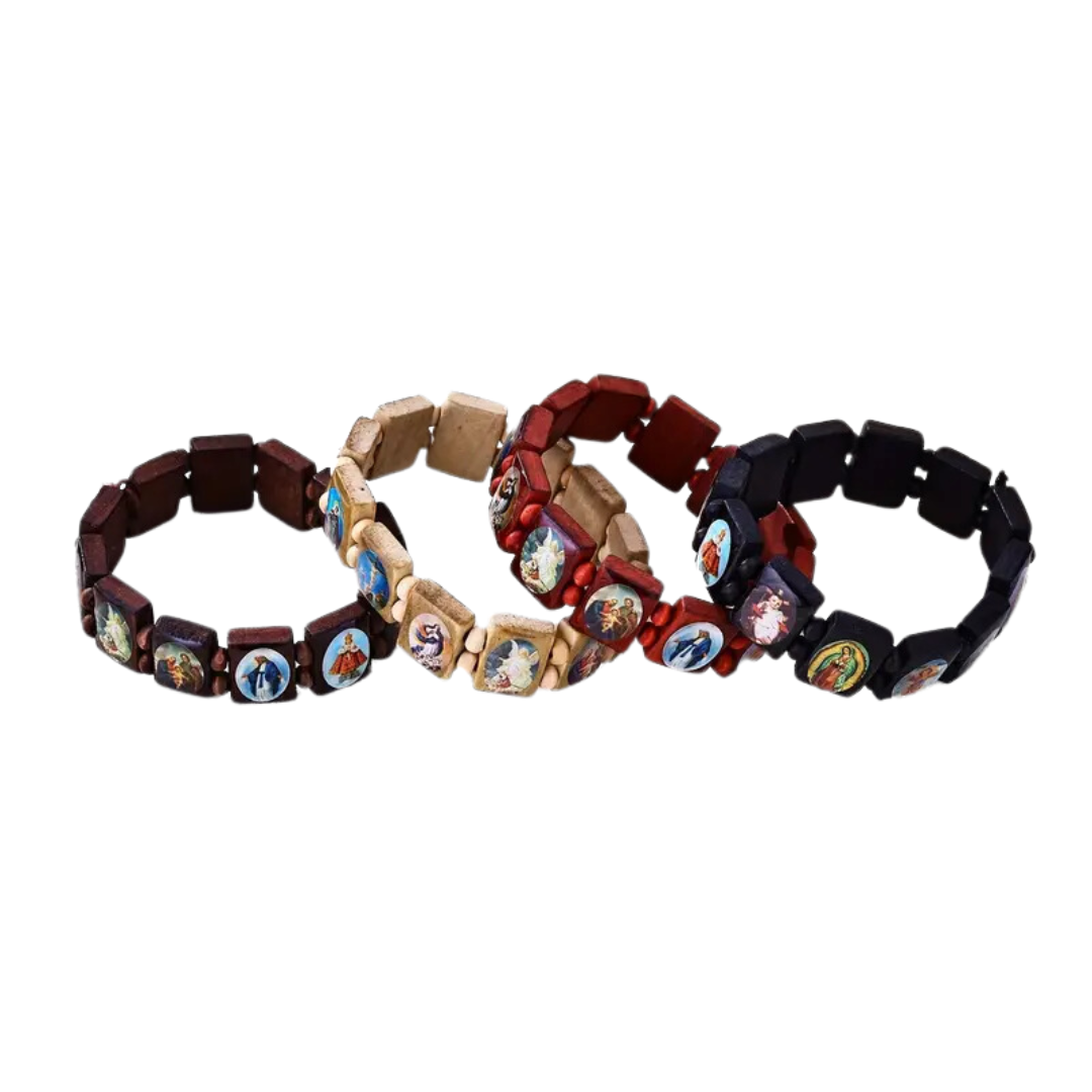 Wooden Santo Saint Bracelets