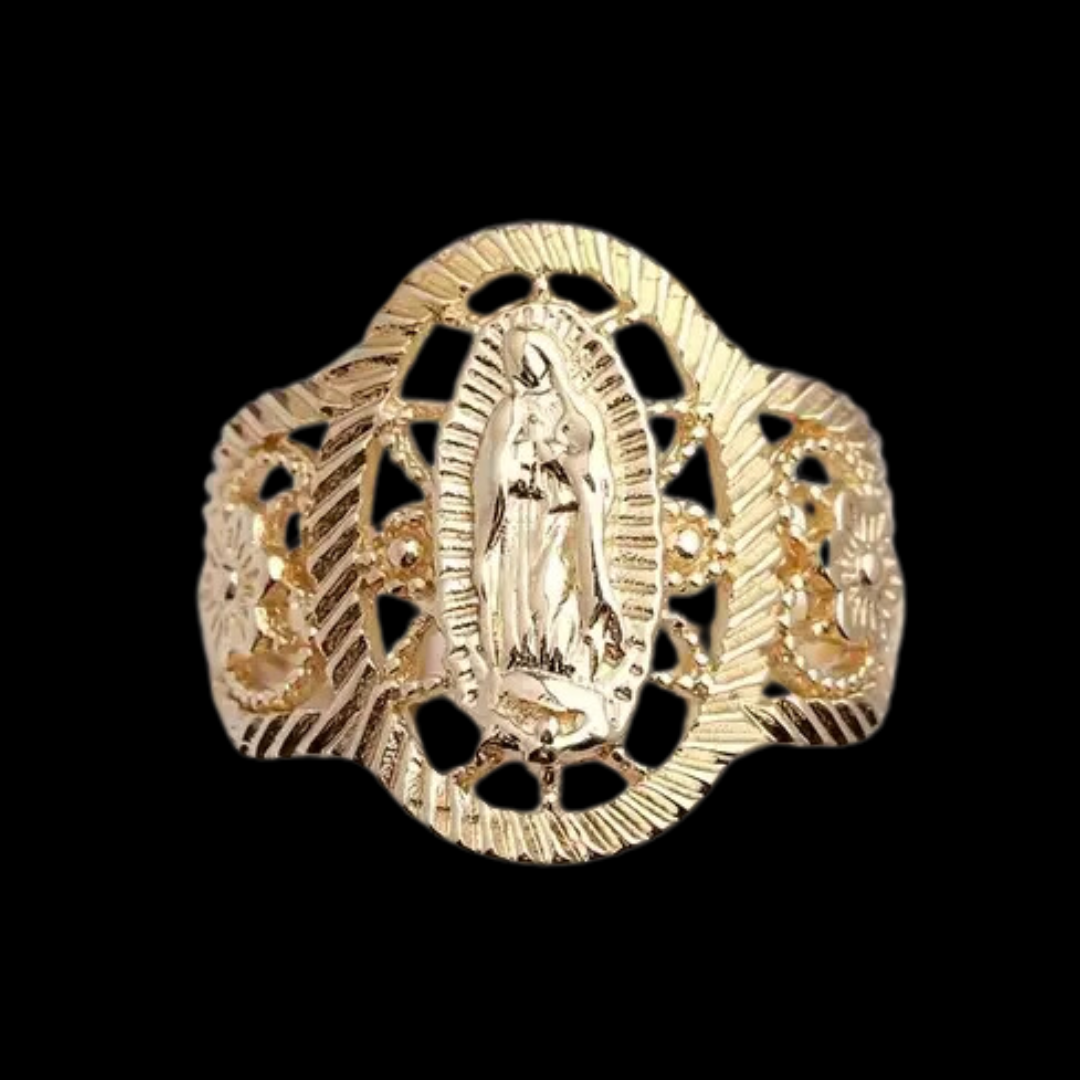 Our Lady of Guadalupe Gold Ring