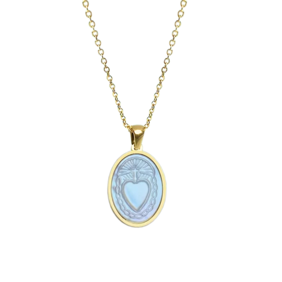 Sacred Heart Natural Shell Necklace