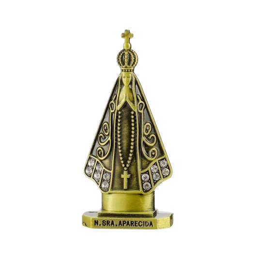 Our Lady of Aparecida Dashboard Saint - Antique Bronze