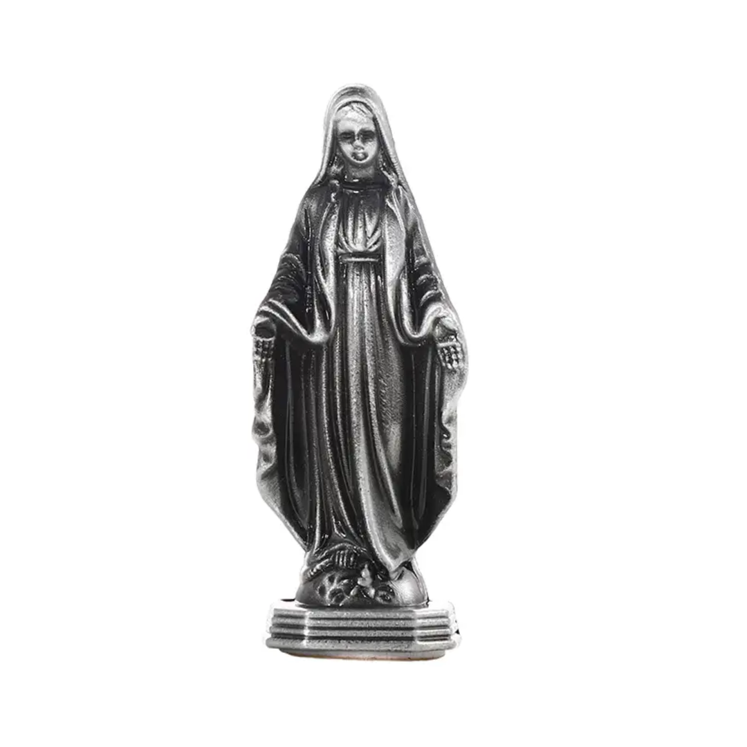 Virgin Mary Dashboard Saint - Pewter