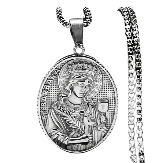 Saint Barbara (Santa Barbara) Protection Pendant - Silver