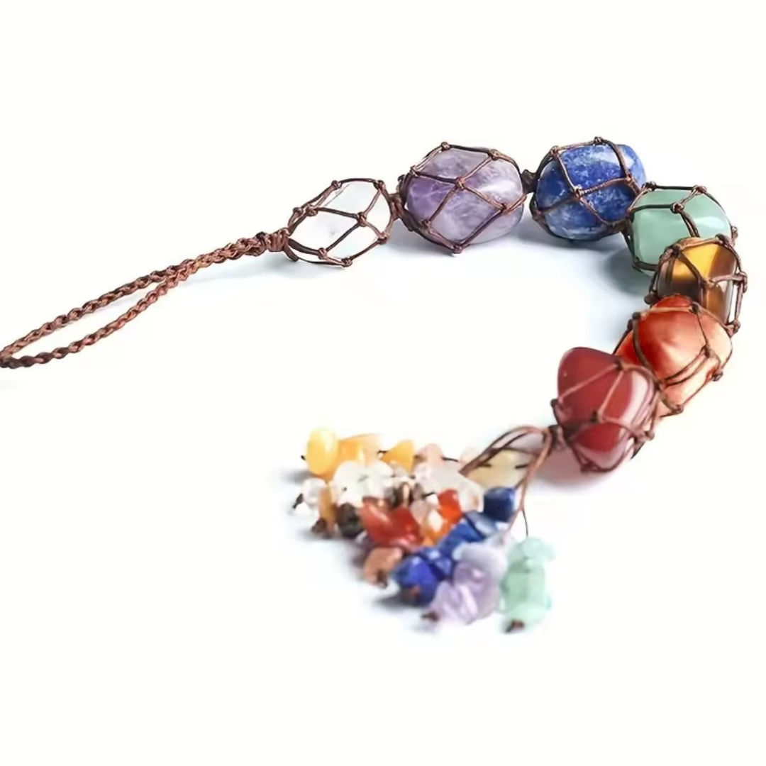 7 Chakra Healing Crystal Car Charm Ornament