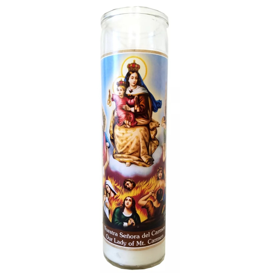 Our Lady of Mt. Carmel Prayer Candle | Nuestra Senora del Carmen Candle