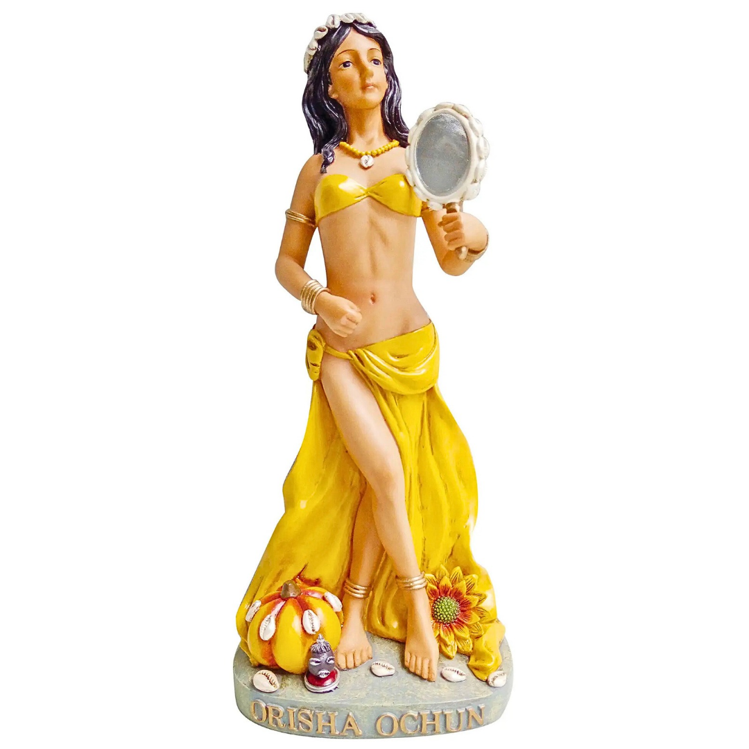 Oshun Statue (8") Ochun with Mirror