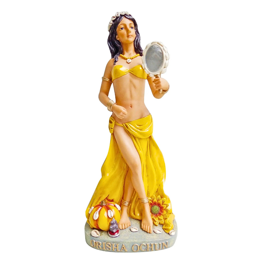 Oshun Statue (8") Ochun with Mirror