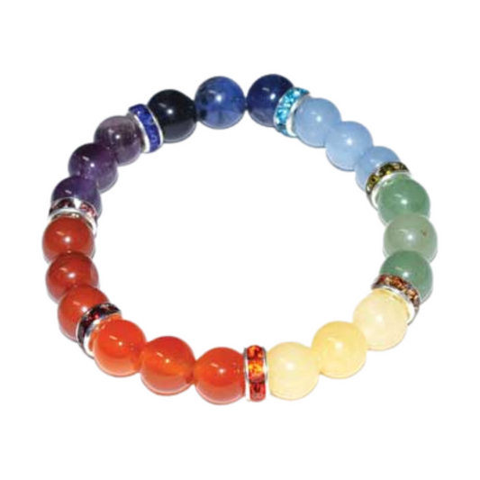 7 Chakra Spacer bracelet (8mm)