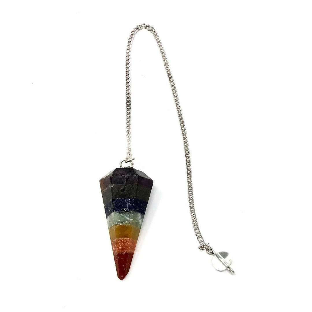 7 Chakra Stones Pendulum