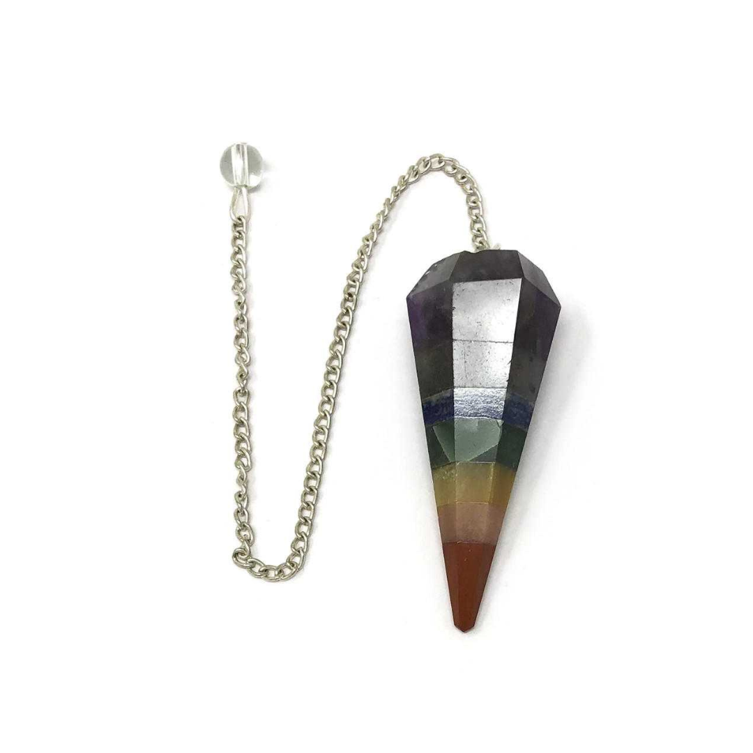 7 Chakra Stones Pendulum