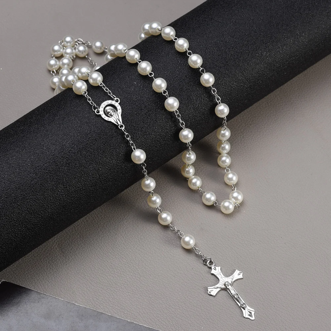 Faux Pearl Rosary