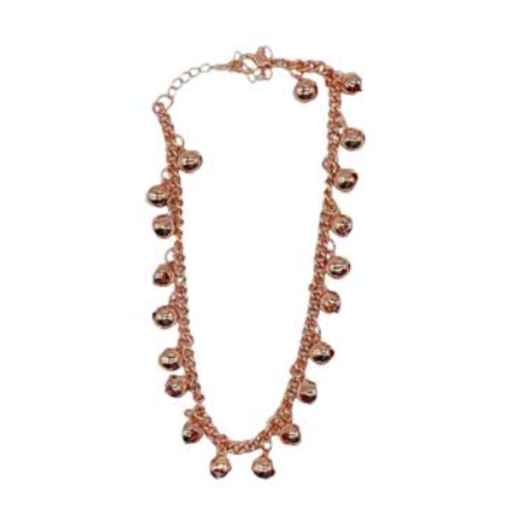 Rose Gold Anklet with Bells