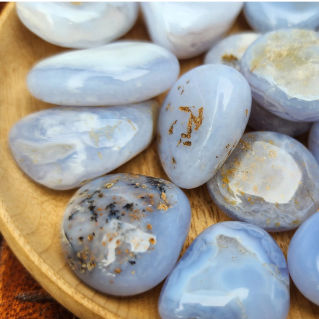 Tumbled Blue Lace Agate