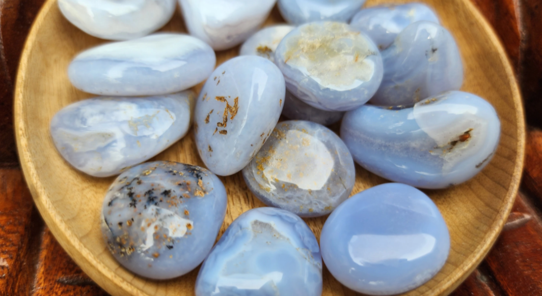 Tumbled Blue Lace Agate