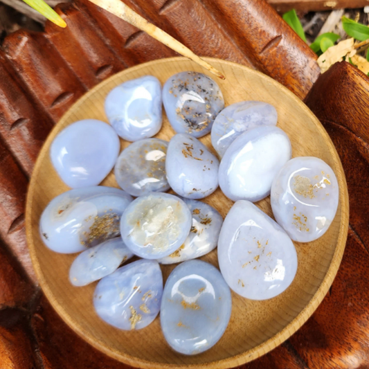 Tumbled Blue Lace Agate