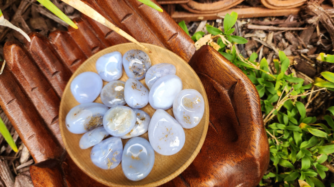 Tumbled Blue Lace Agate