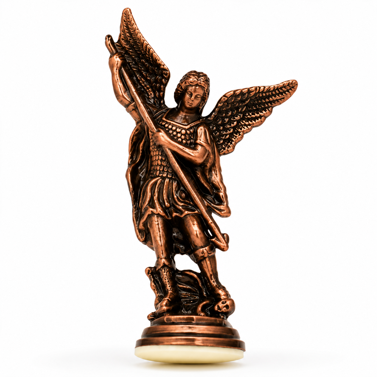 Saint Michael (San Miguel) Dashboard Saint - Antique Copper