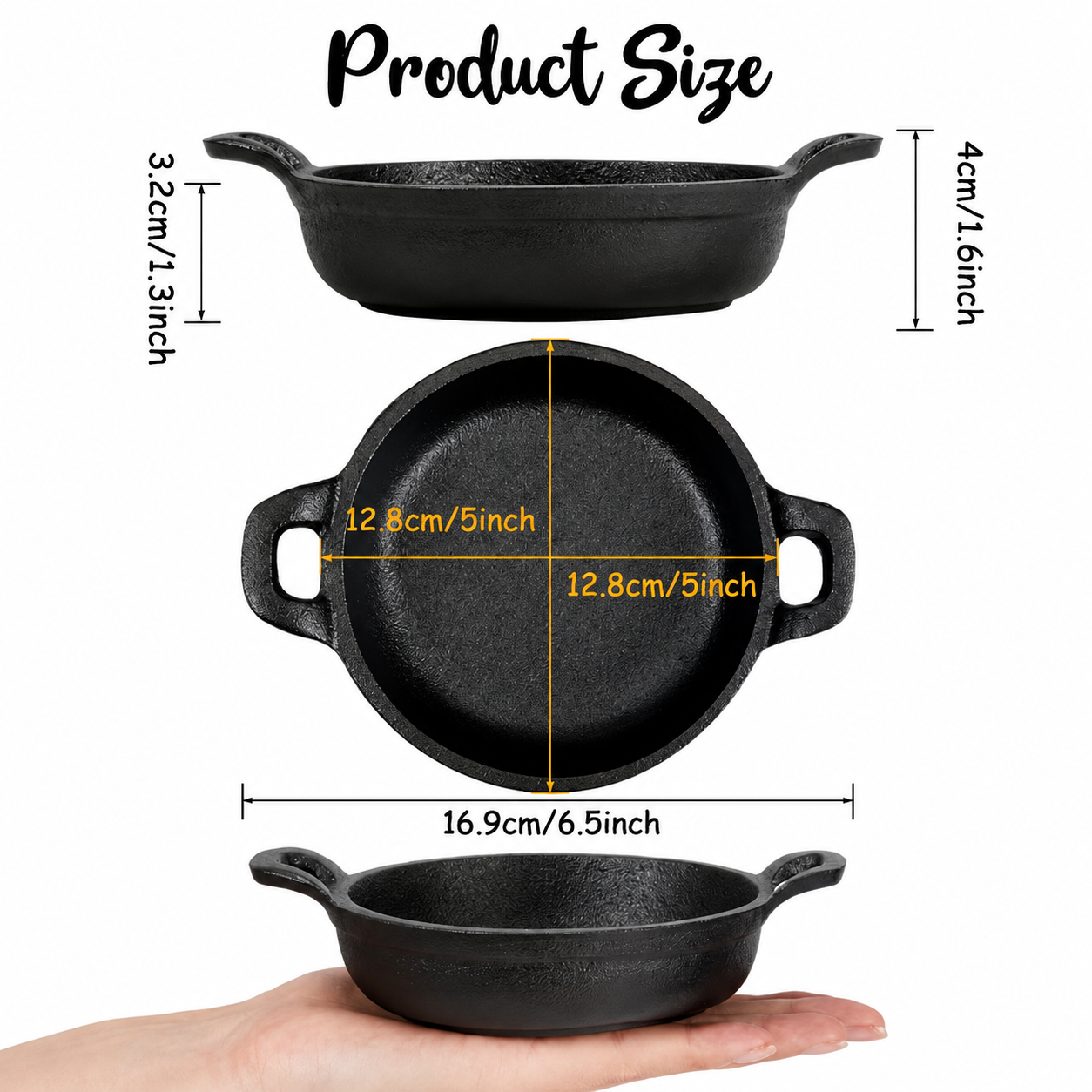 Cast Iron Cauldron Bowl – 5"