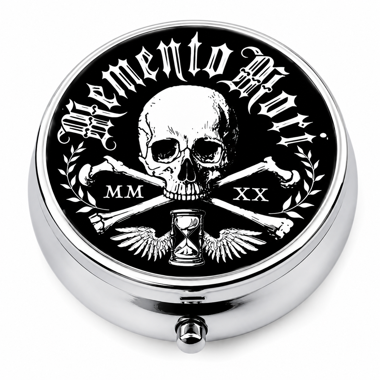Memento Mori Pocket Pill Box