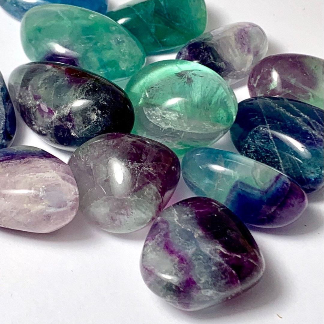 Tumbled Rainbow Fluorite