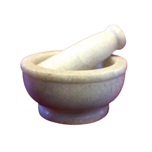 White Marble Mortar and Pestle