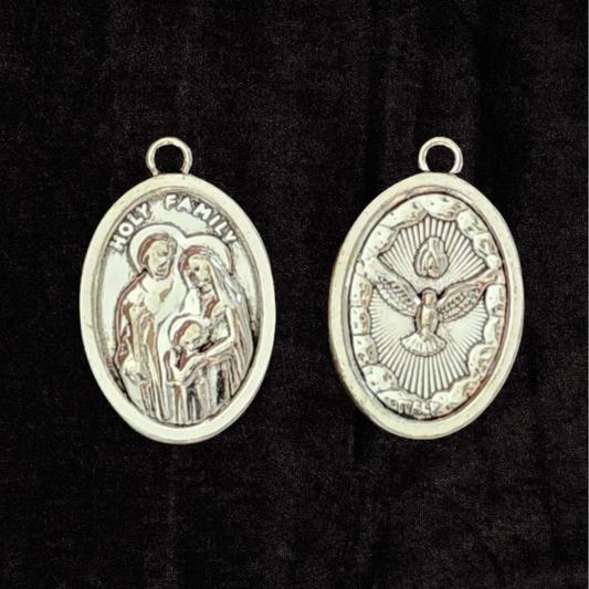 Holy Family & Holy Spirit Dove Medal Spiritual Talisman Charm Pendant