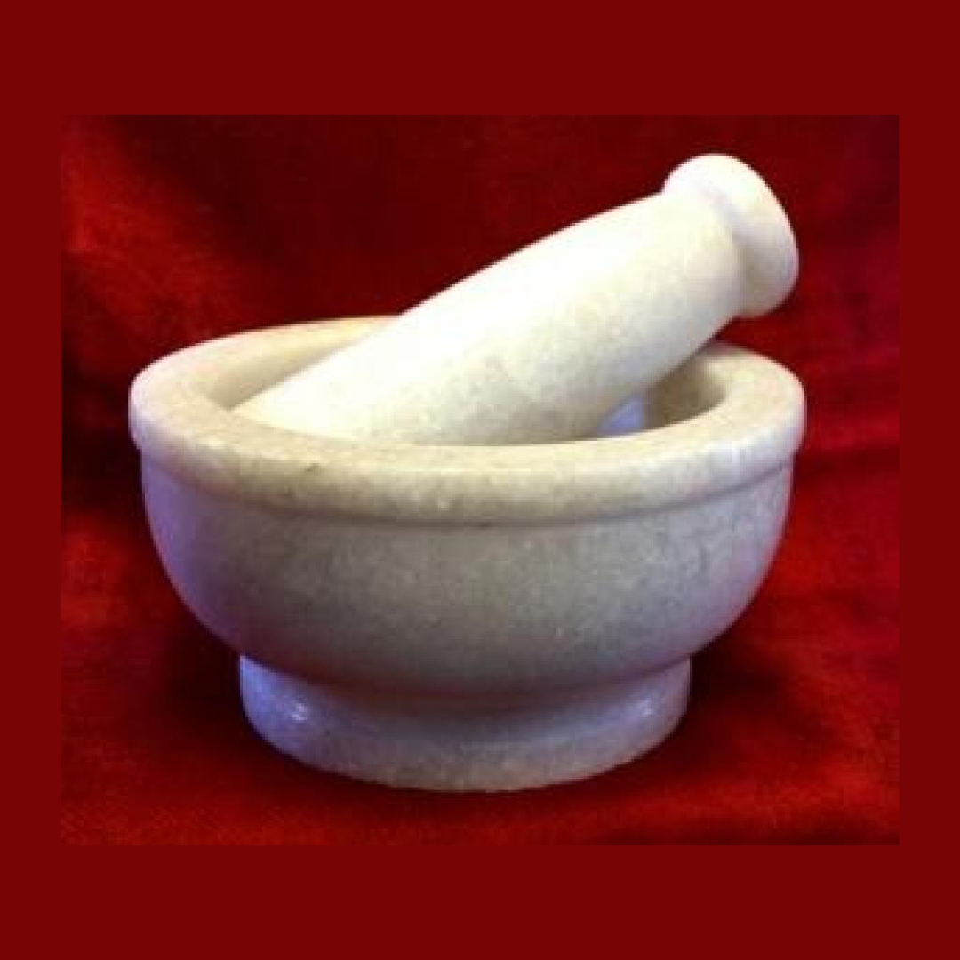 White Marble Mortar and Pestle