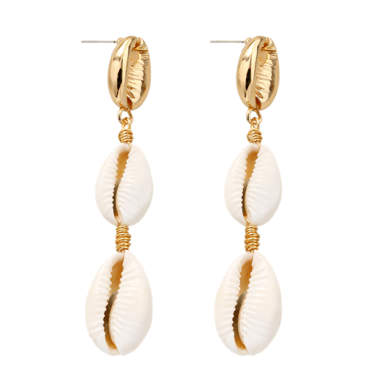 Cowrie Shell Dangle Earrings