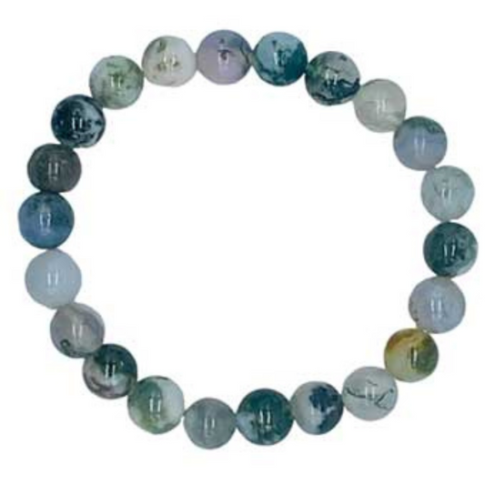 Moss Agate bracelet (8mm)